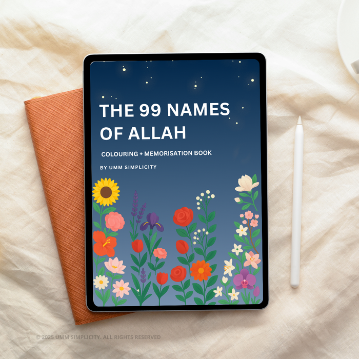 The 99 Names of Allah Colouring + Memorisation Book
